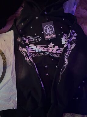 Hellstar Black Graphic Hoodie - Men
